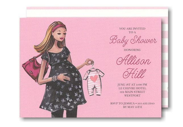 Beautiful Baby Pink Baby Shower Invitation