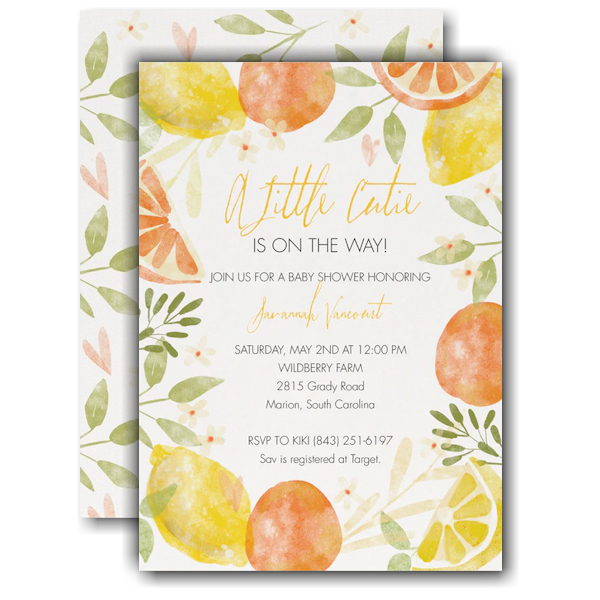 Citrus Celebration Baby Shower Invitation