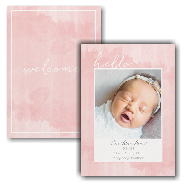 Happy Introduction Photo Birth Announcement