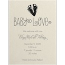 Baby Love Footprints Birth Announcement