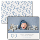 Baby Monogram Photo Birth Announcement