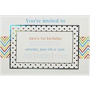 Chevron 1st Birthday Party Invitation