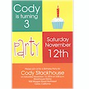 Color Block Any Age Birthday Invitation
