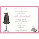 Pink Expecting Dress Form Baby Shower Invitation