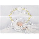 First Blessings in Blue Christening Invitation