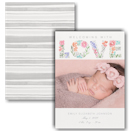 Floral Beauty Photo Birth Announcement
