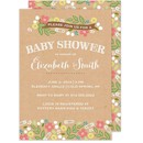 Floral Sprinkles Baby Shower Invitation