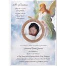 Glowing Guardian Angel Baptism Invitation Scroll