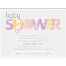 Little Rattle for a Girl Baby Shower Invitation