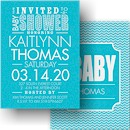 Little Typography Baby Shower Invitation