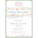 Retro Floral Baby Shower Invitation