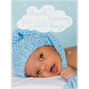 Thank Heaven Boy Photo Birth Announcement