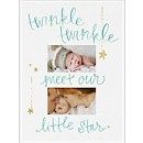 Twinkling Star Photo Birth Announcement