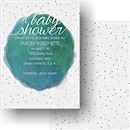 Watercolor Confetti Baby Shower Invitation