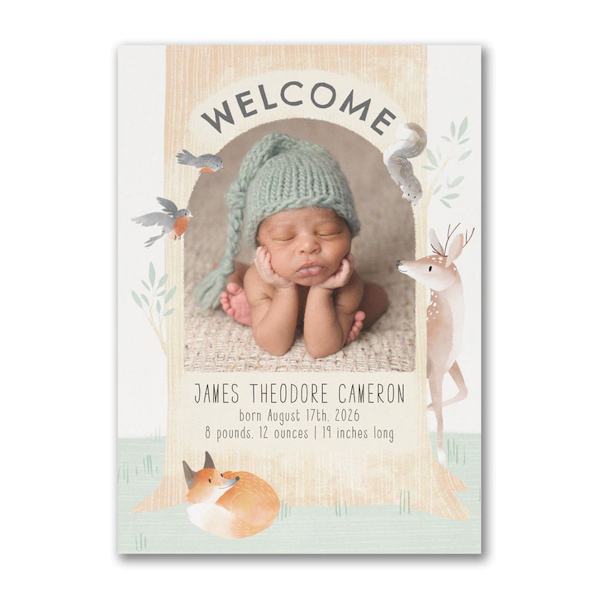 Nature's Welcome Birth Announcement